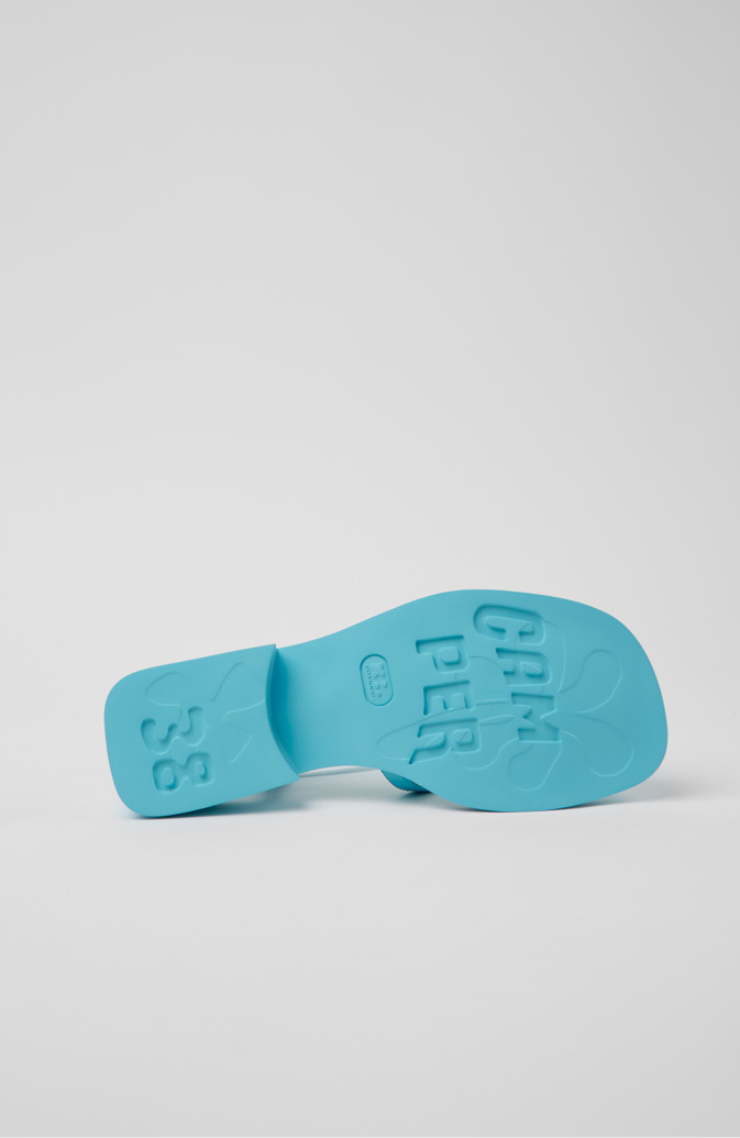 Dana Blue Leather Sandals for Women.