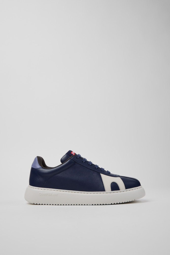 Twins Blue and White Leather Sneakers for Women.