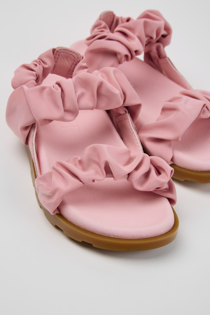 Brutus Sandal Pink Leather and Recycled PET Sandals for Kids.