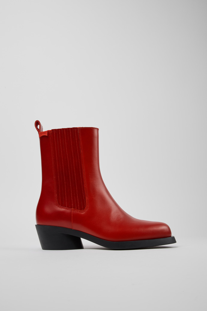 Bonnie Red leather boots for women