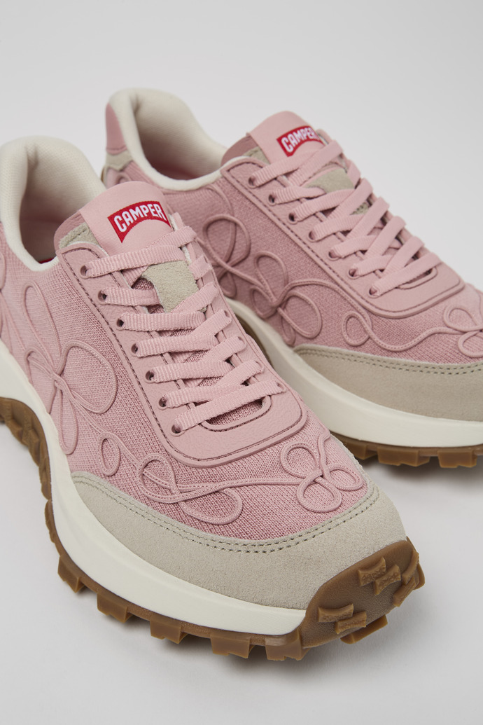 Drift Trail VIBRAM Pink textile and nubuck sneakers for women