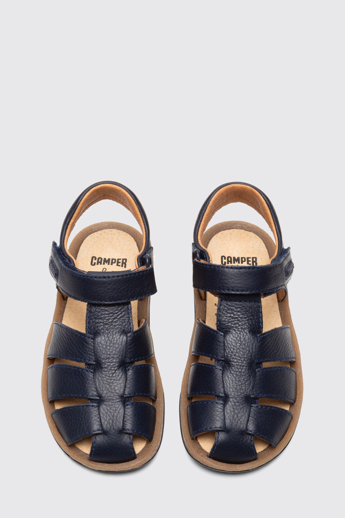 Bicho Closed navy T-strap sandal for kids