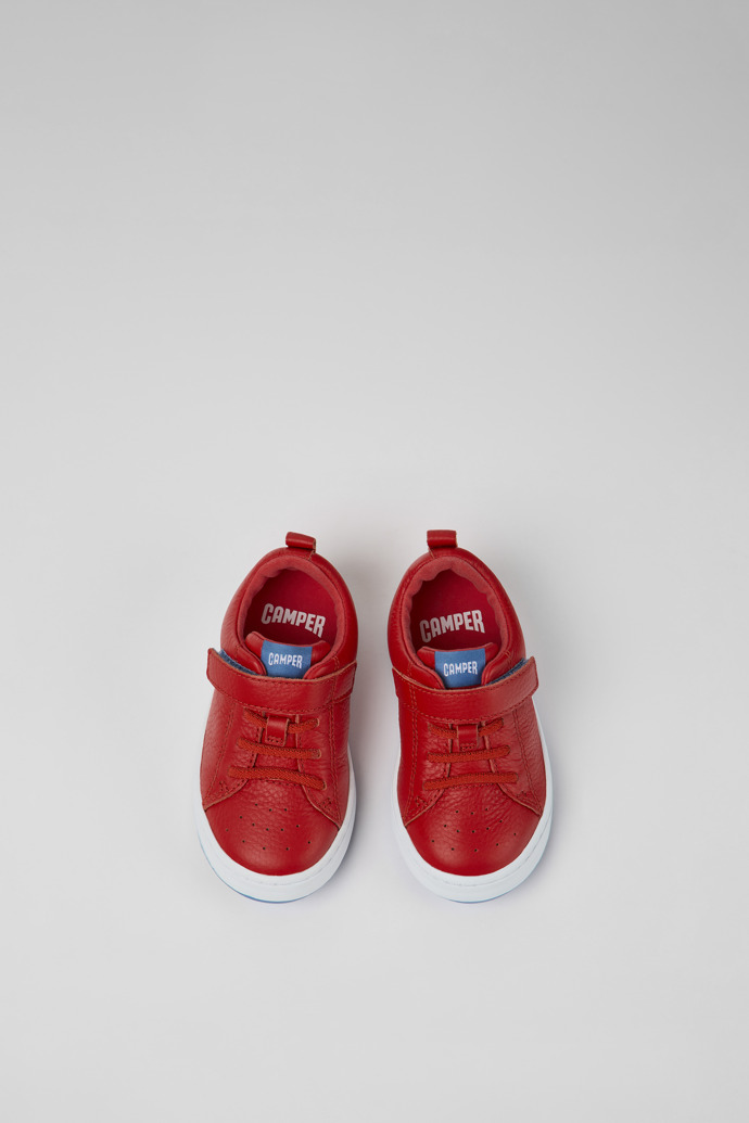 Runner Red leather sneakers for kids