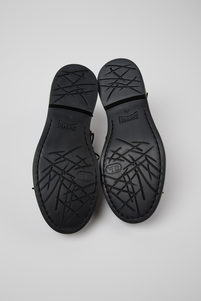 Dean Black Leather Men's Shoes.