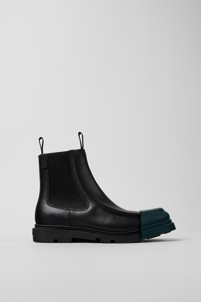 Junction Black leather chelsea boots for women