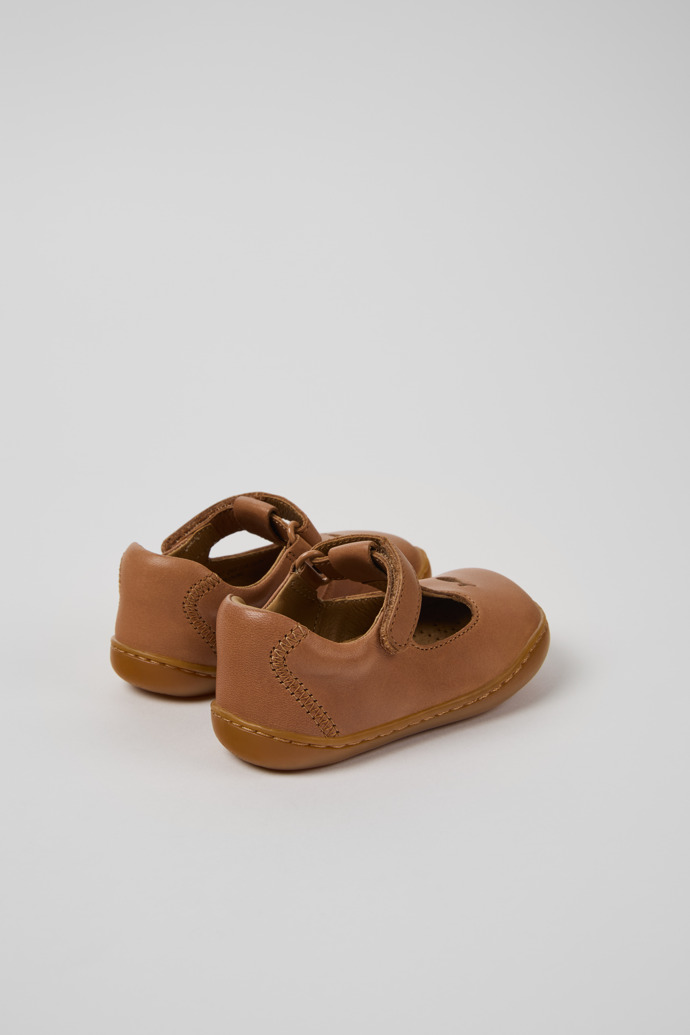 Twins Nude Leather Kids' Shoes.