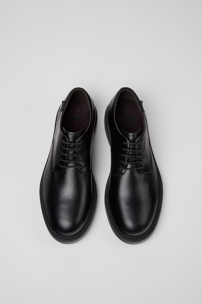 Dean Black Leather Shoes for Men.
