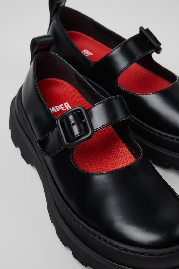 Brutus+ Black Leather Moccasins for Women.