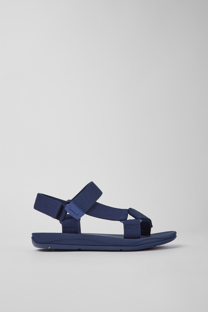 Match Blue textile sandals for men