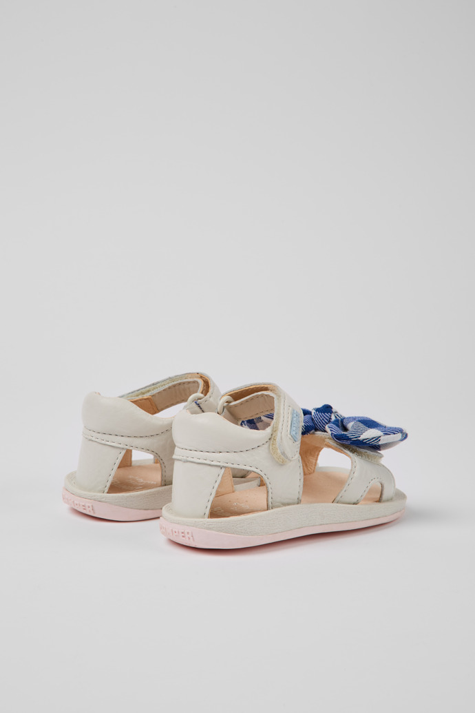 Bicho White leather sandals for kids