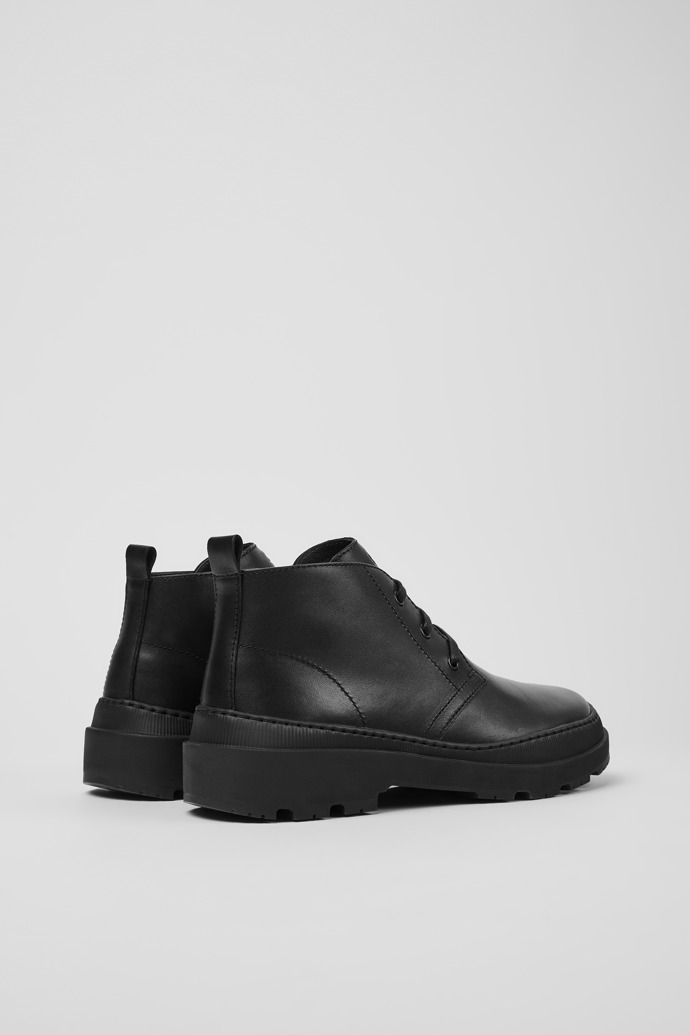 Brutus Trek MICHELIN Black leather ankle boots for men