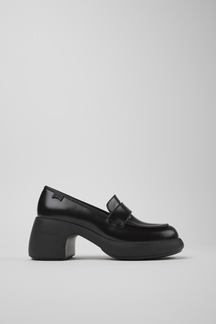 Thelma Black Leather Loafer for Women