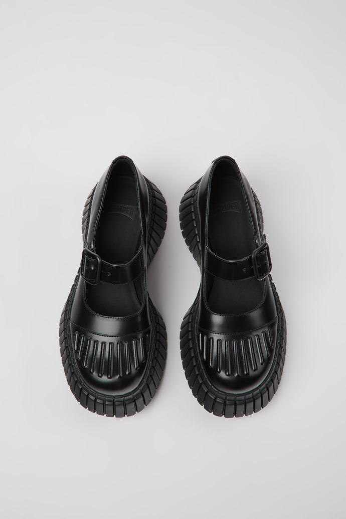 BCN Black Leather Women's Shoe.