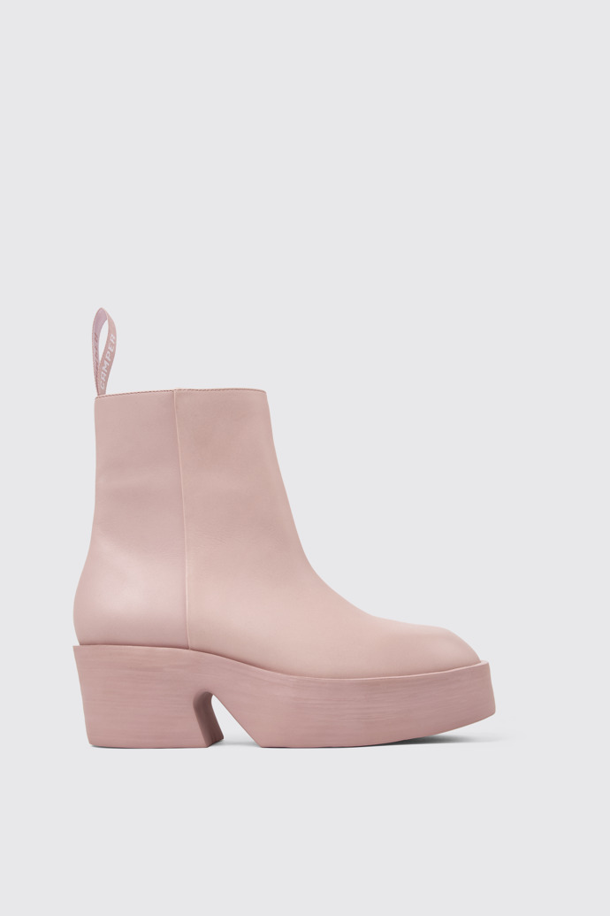 Billie Pink leather boots for women