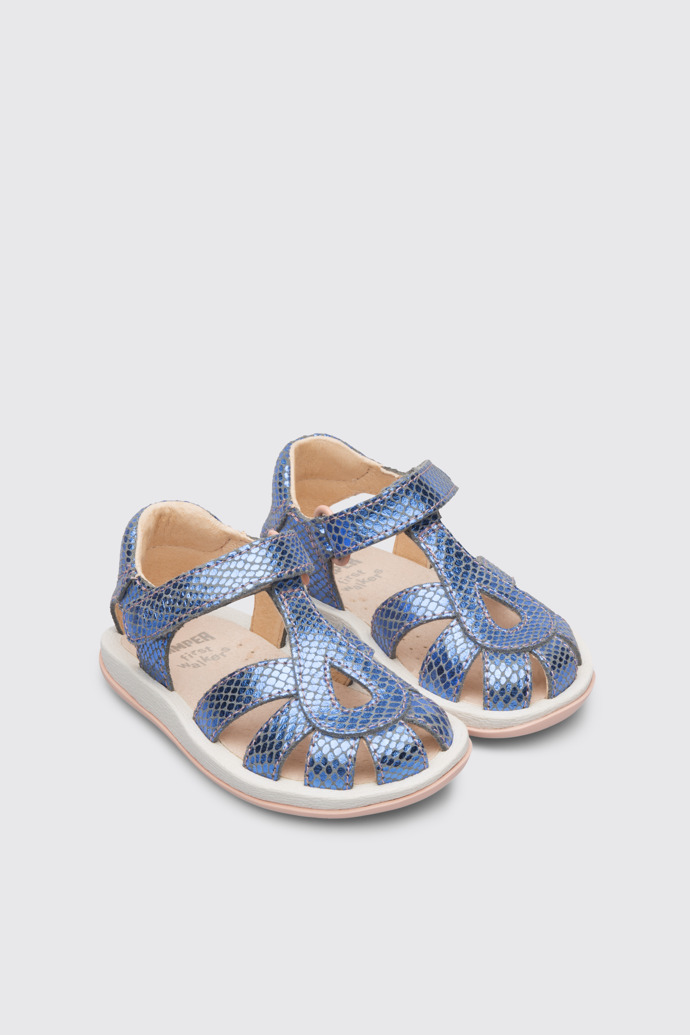 Bicho Metallic blue crab style sandal