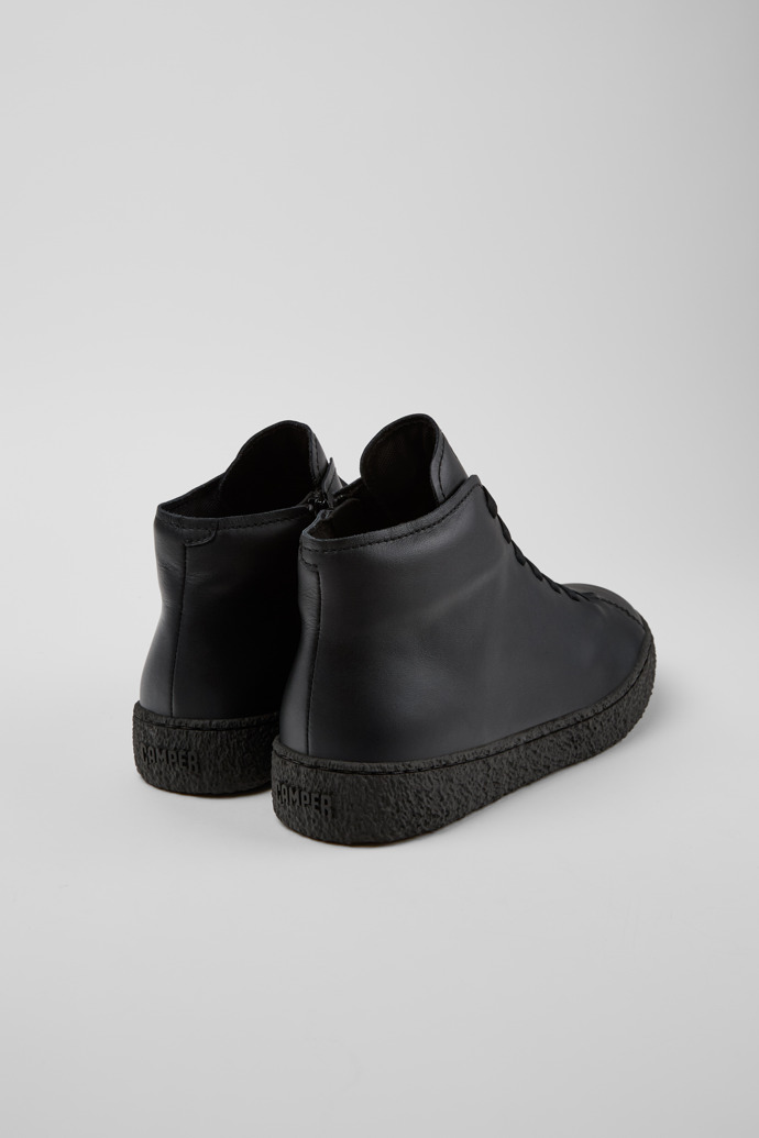 Peu Terreno Black Leather Desert Boot for Men