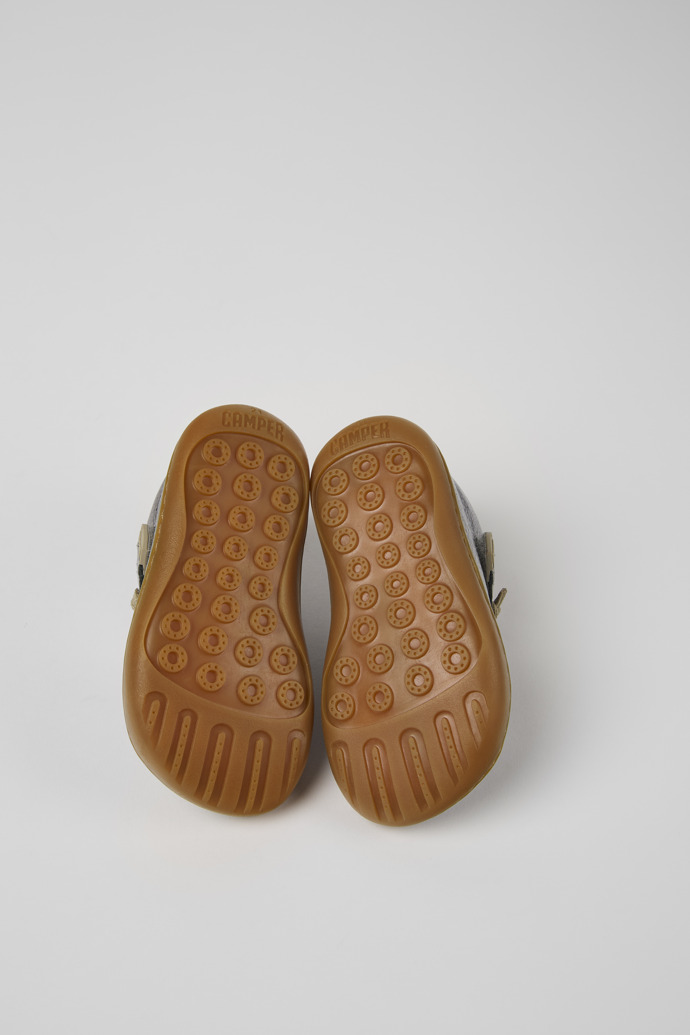 Peu Silver Leather Ankle Boots for Kids.