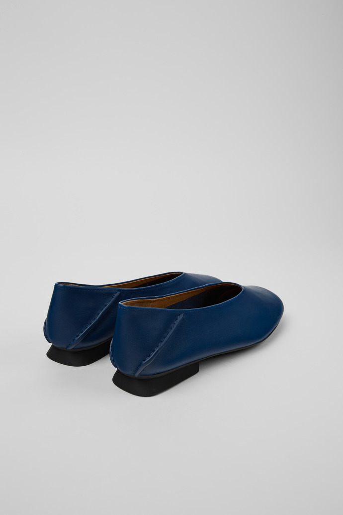 Casi Myra Blue leather ballerinas for women