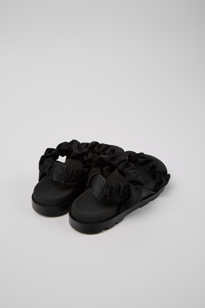 Brutus Sandal Black Leather and Recycled PET Sandals for Kids.