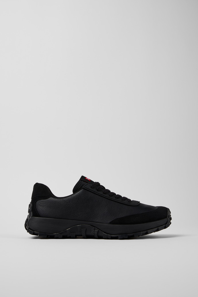 Drift Trail Black Leather and Nubuck Sneakers for Men.
