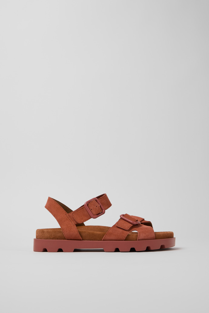 Brutus Sandal Red Nubuck Sandals for Women.