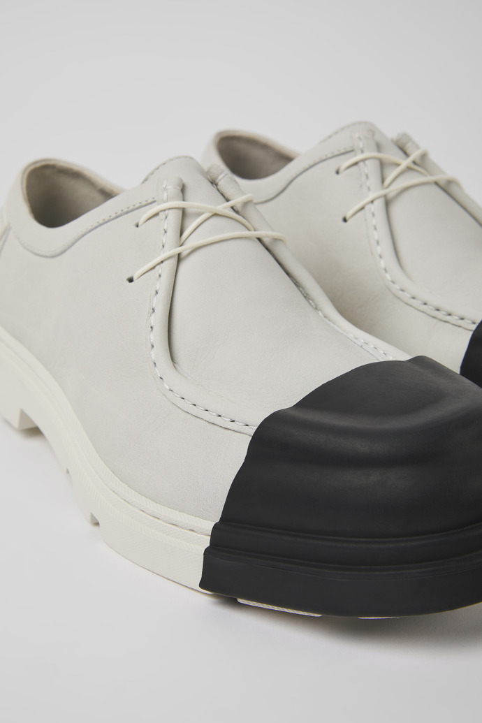 Junction White non-dyed leather shoes for men