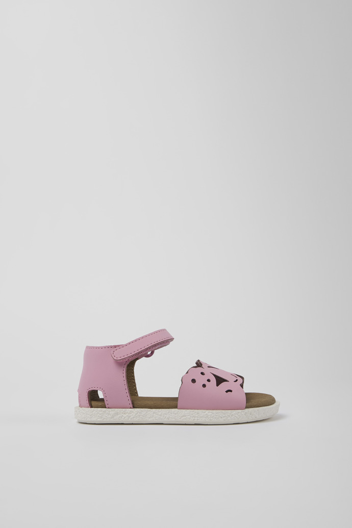 Twins Pink Leather 2-Strap Sandal