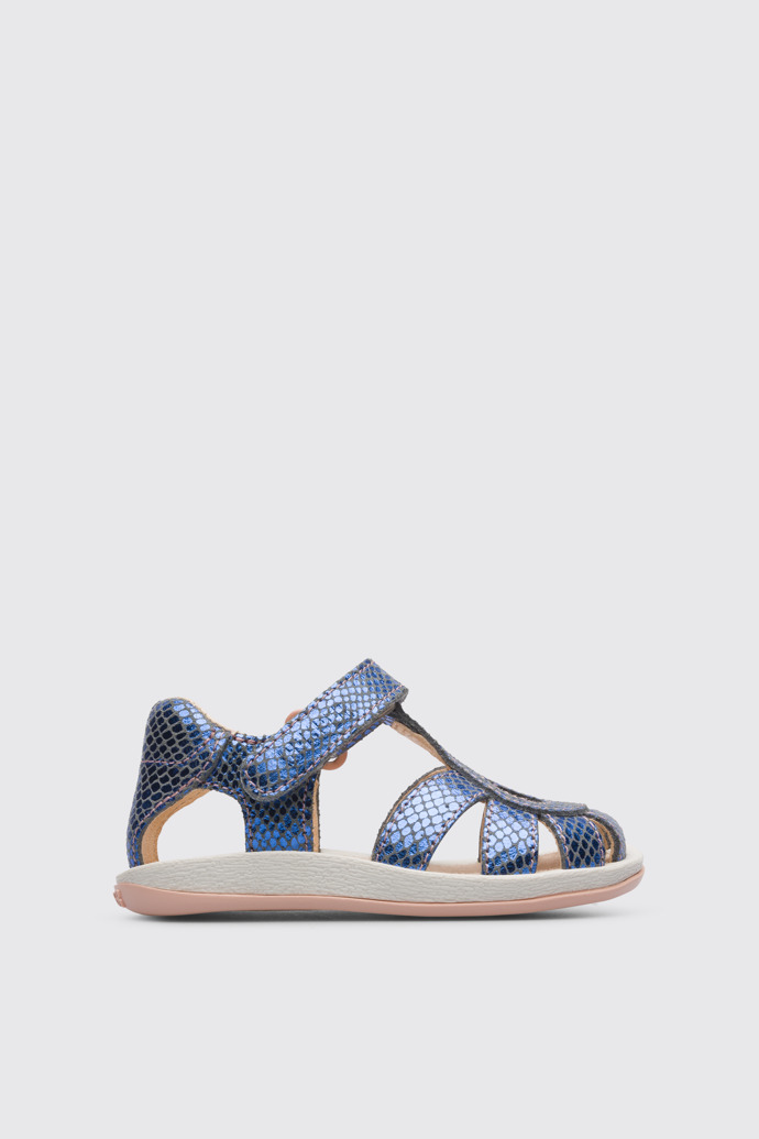 Bicho Metallic blue crab style sandal