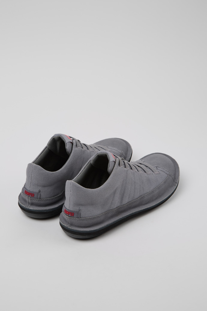 Beetle Gray Recycled Cotton and Nubuck Men's Ankle Boots.