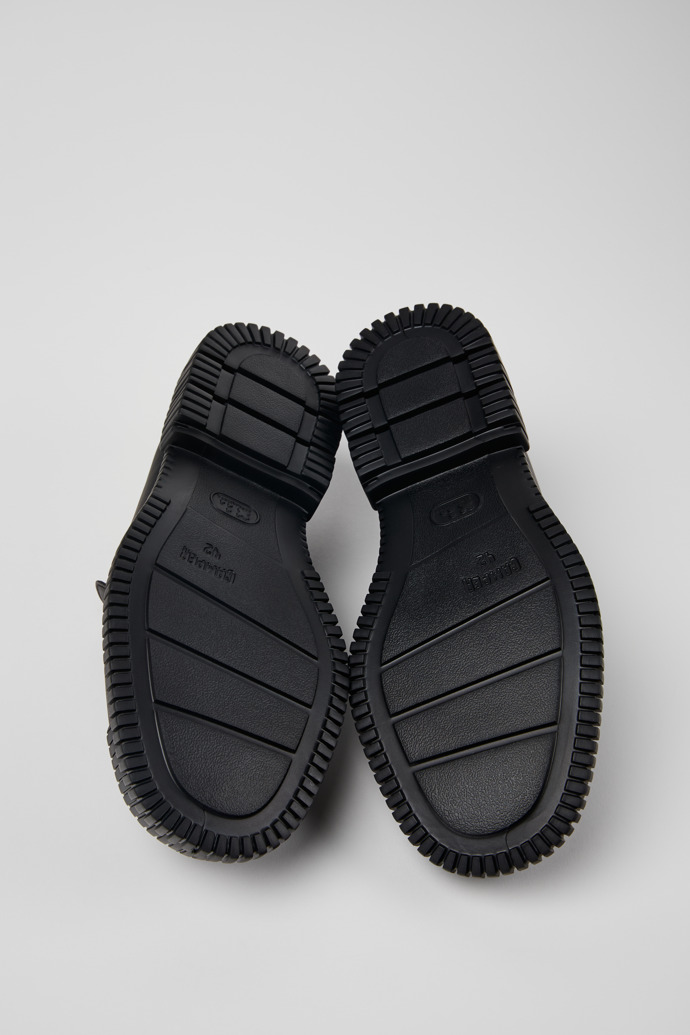 Pix Black Leather Mocasin Shoes for Men.