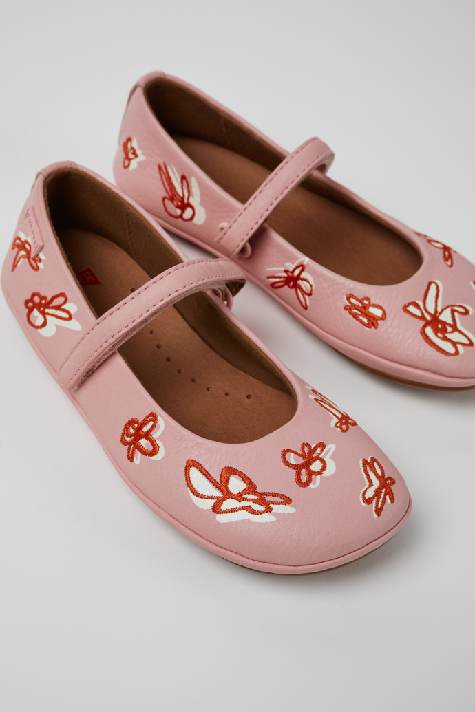 Twins Multicolor Leather Ballerina for Kids.