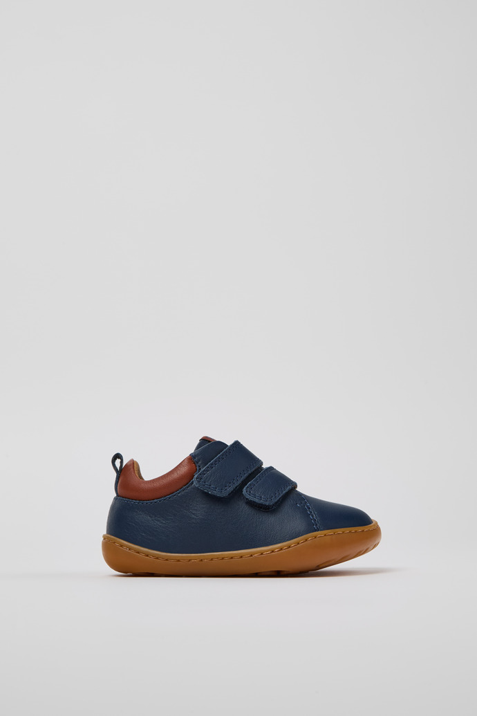 Peu Blue Leather Sneaker for kids