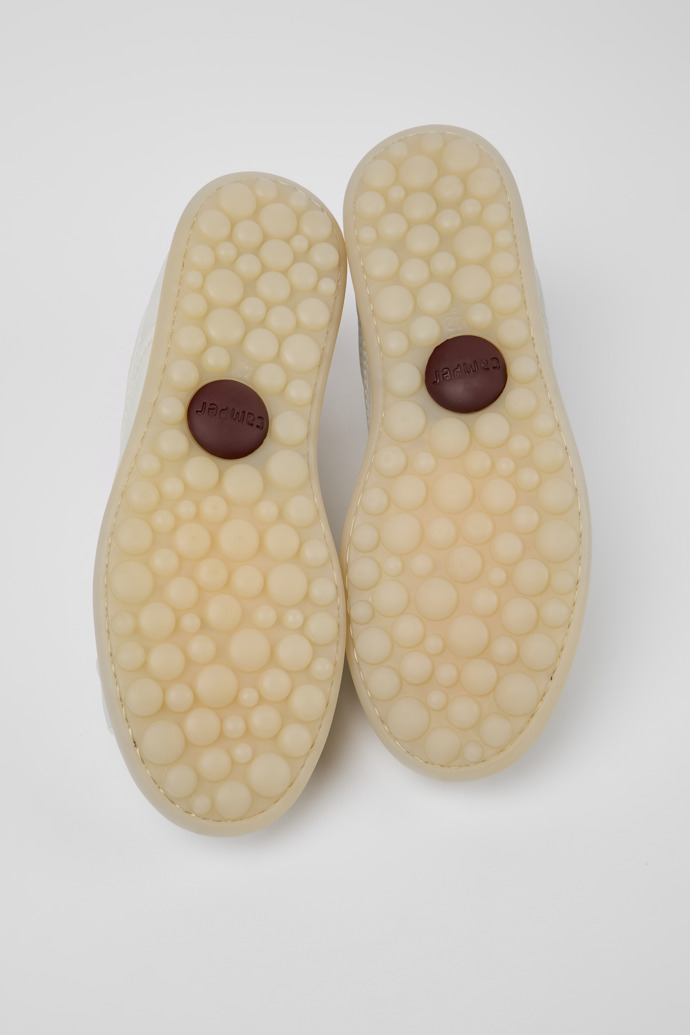 Pelotas White non-dyed leather sneakers for men