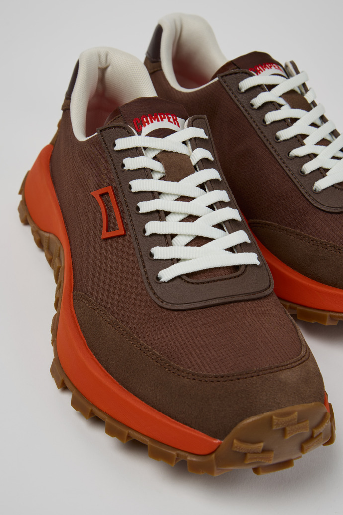 Drift Trail Brown Textile and Nubuk Sneakers for Men.