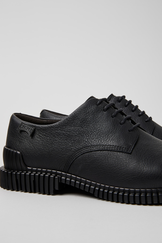 Pix Black Leather Shoes for Men.