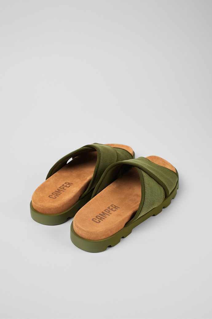 Brutus Sandal Green Textile Slide for Men