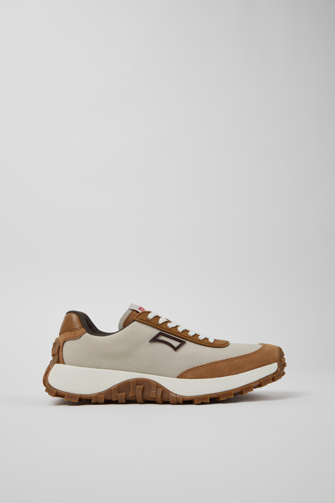 Drift Trail Gray Recycled PET and Leather Sneakers for Women.