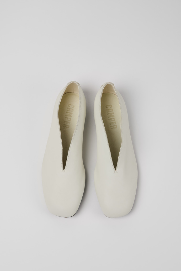 Casi Myra White Leather Women's Shoes.
