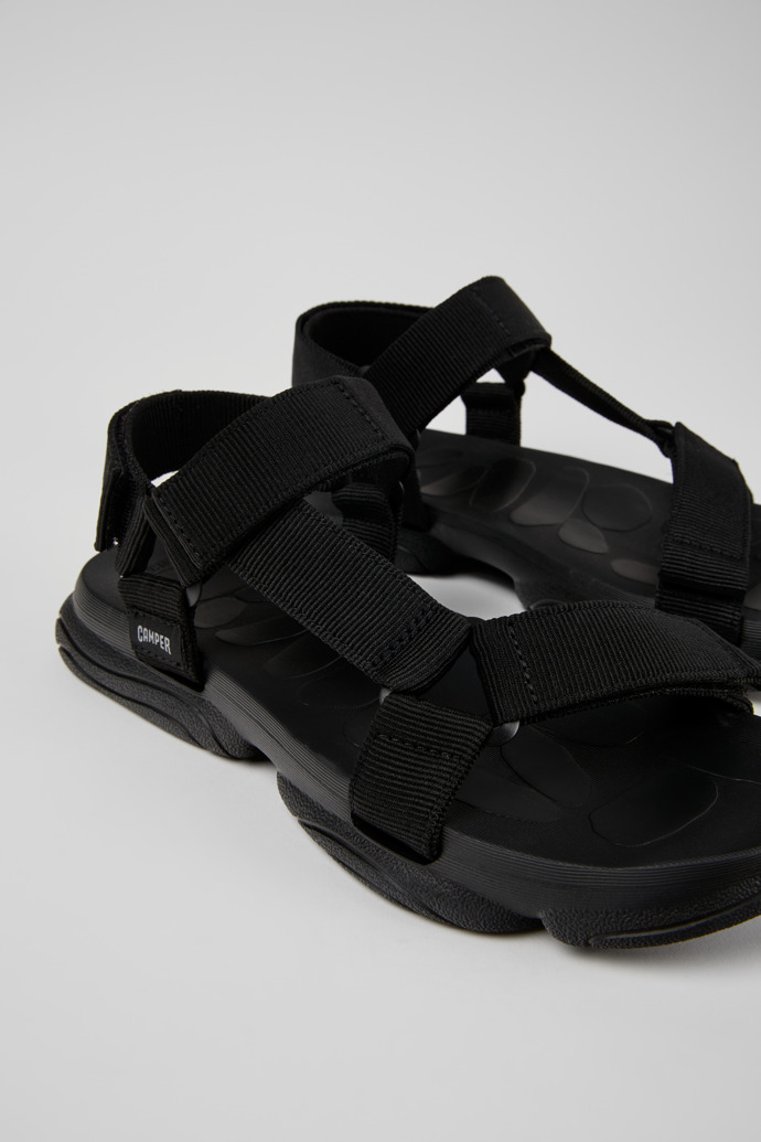 Karst Sandal Black Recycled PET Webbing Sandals for Men.