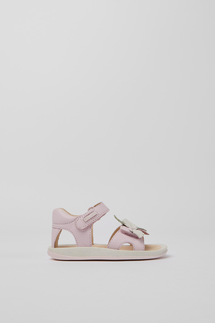 Twins Pink leather sandals for girls