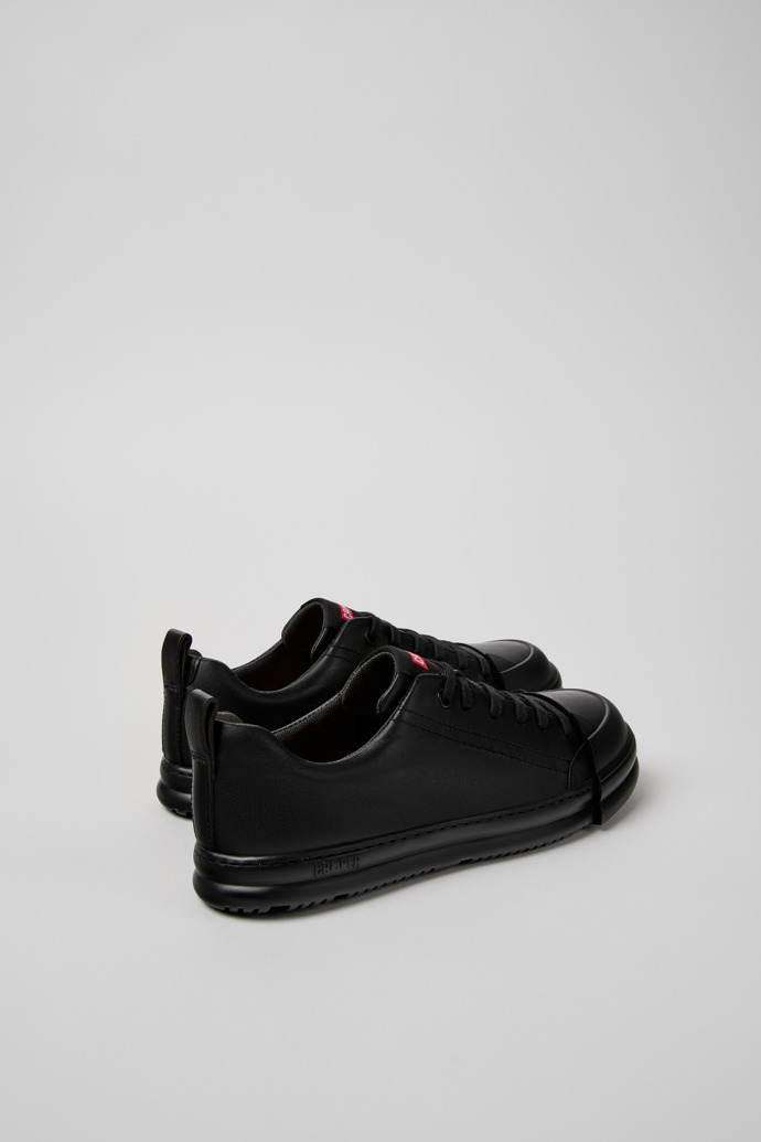 Junction Runner Black Leather Sneakers for Women.