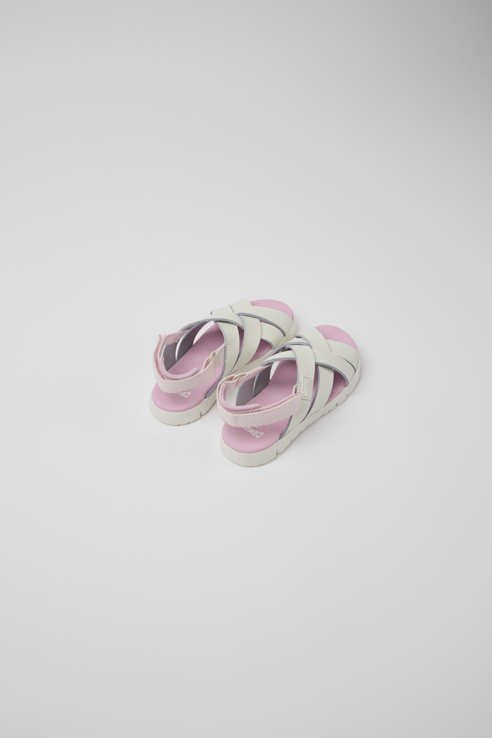 Oruga White leather sandals for kids