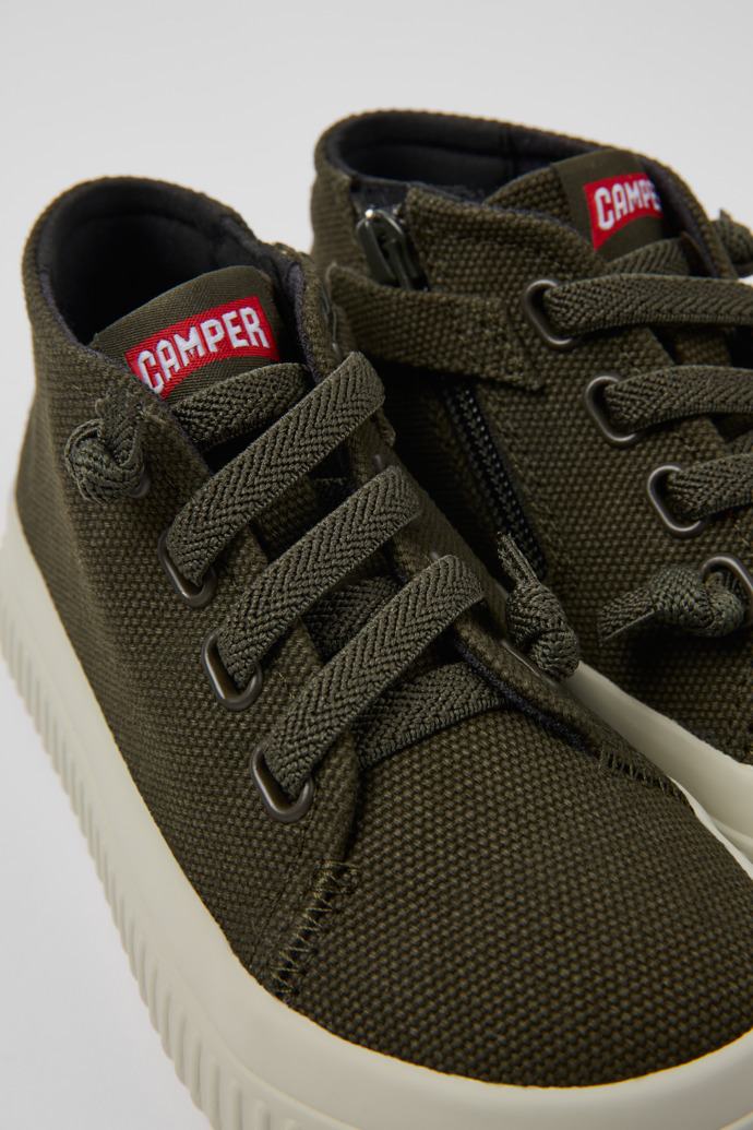 Peu Roda Green textile sneakers for kids