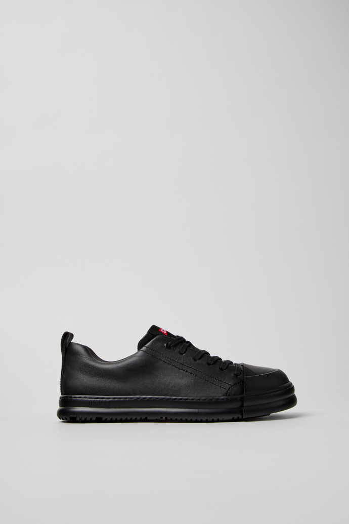 Junction Runner Black Leather Sneakers for Women.