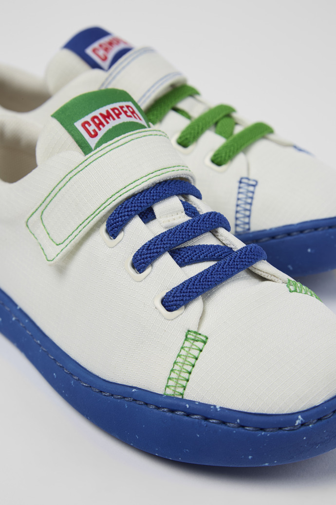 Twins White Textile Slip-on