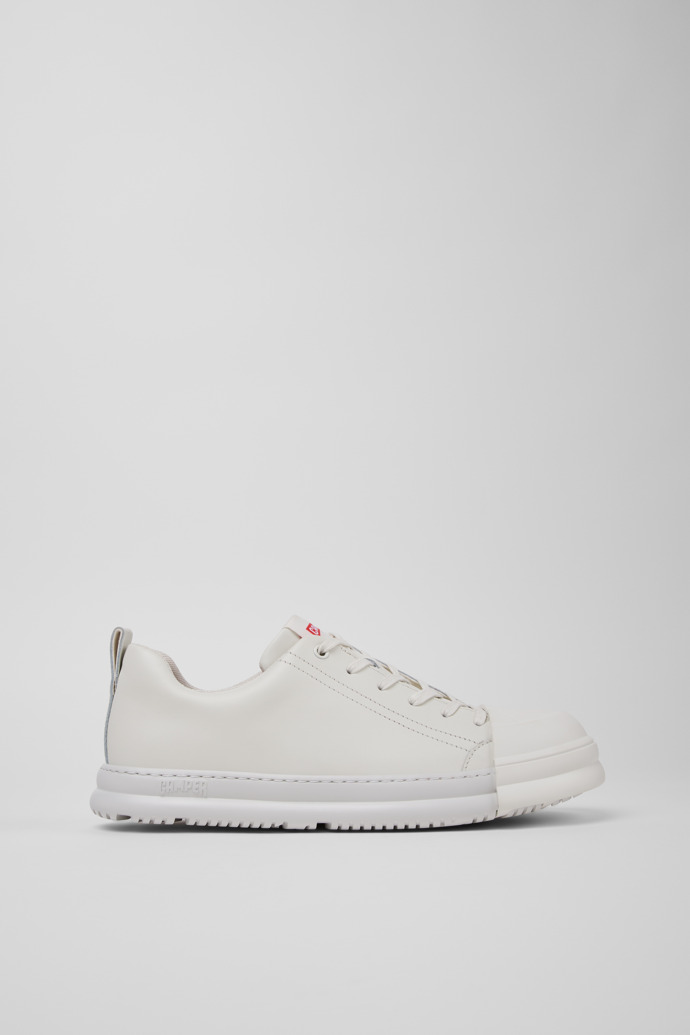 Junction Runner White Leather Sneakers for Men.