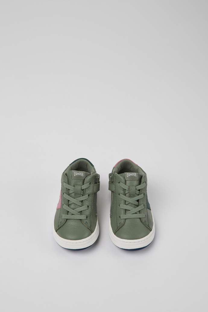 Twins Green leather sneakers for kids