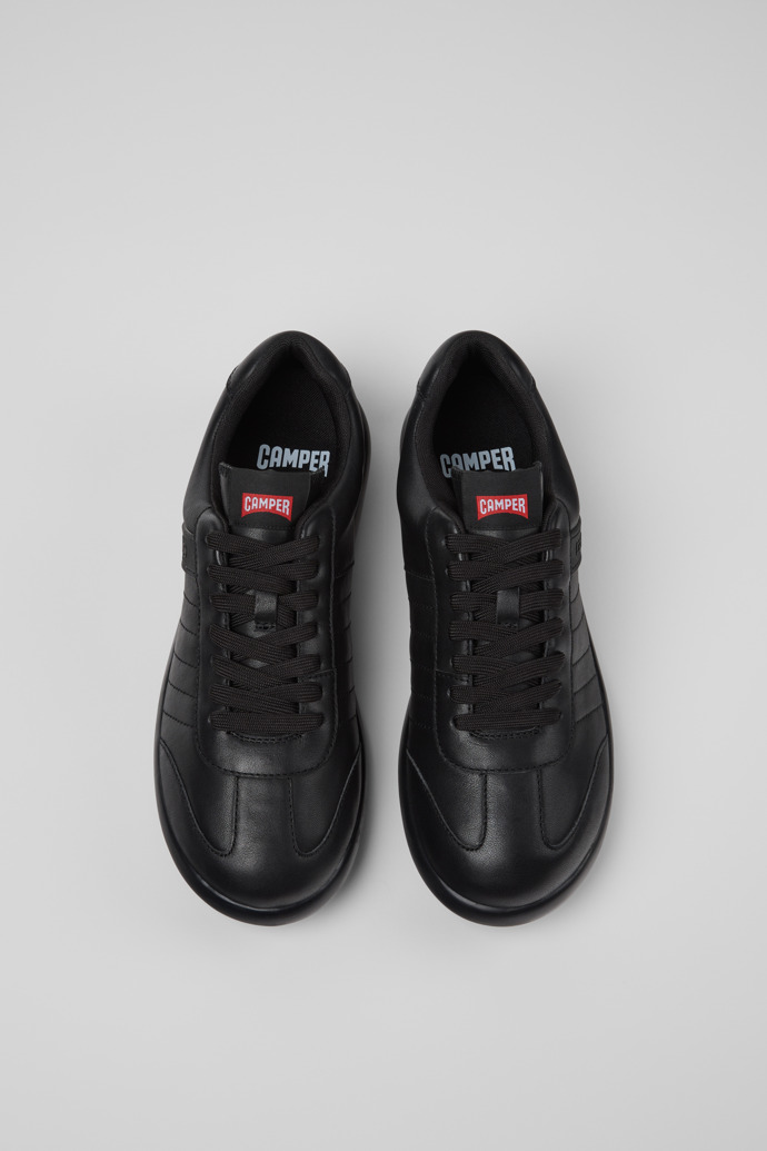 Pelotas XLF Black Leather Sneakers for Men.