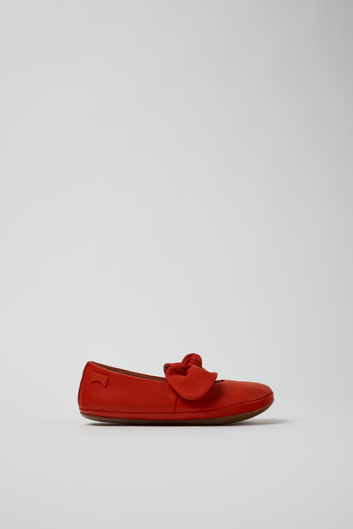 Right Red Leather Ballerina for Kids.