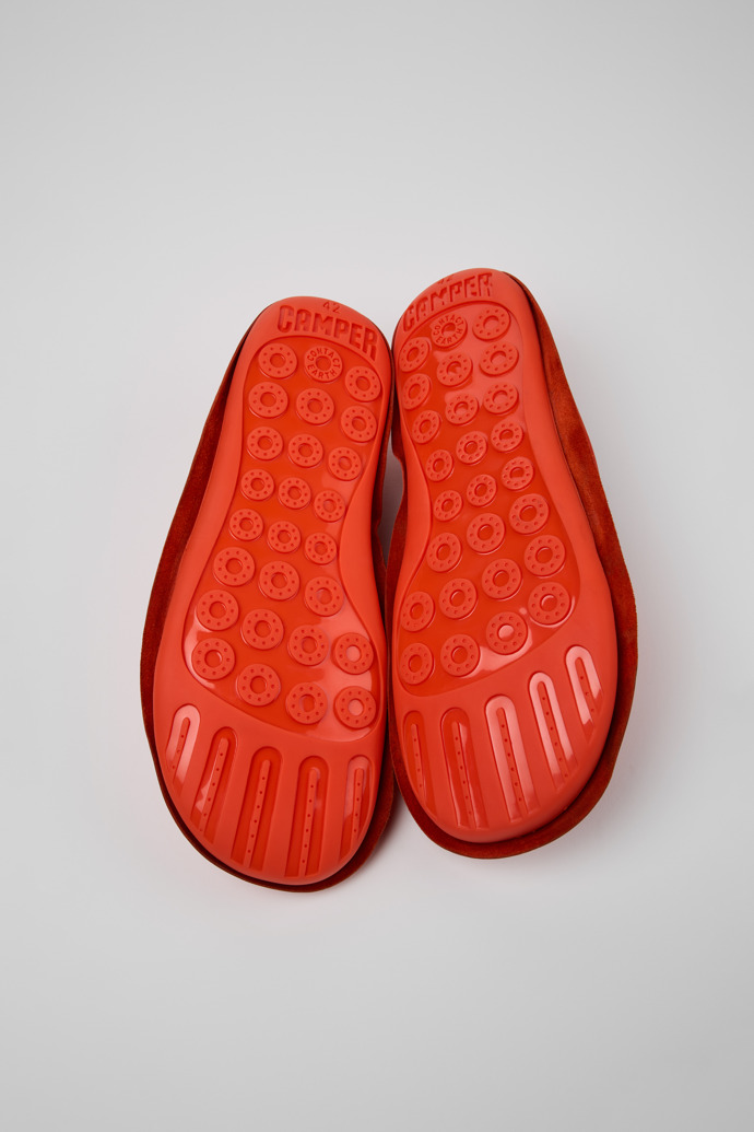 Camper x ISSEY MIYAKE - Peu Form Red Leather Men's Shoes.